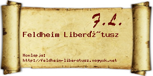Feldheim Liberátusz névjegykártya